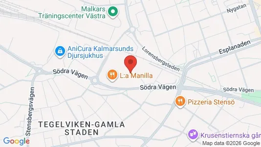 Affärslokaler att hyra i Kalmar - kort over placeringen