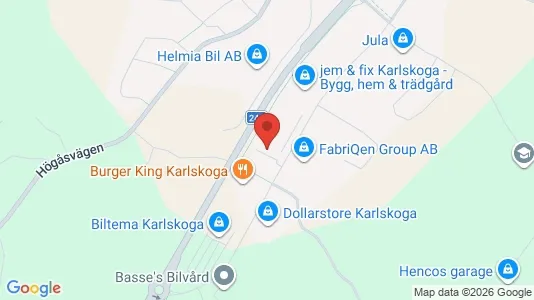 Affärslokaler att hyra i Karlskoga - kort over placeringen
