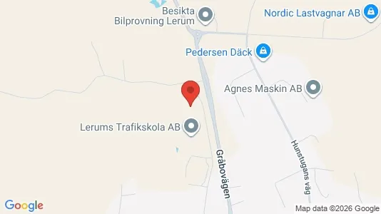 Affärslokaler att hyra i Lerum - kort over placeringen