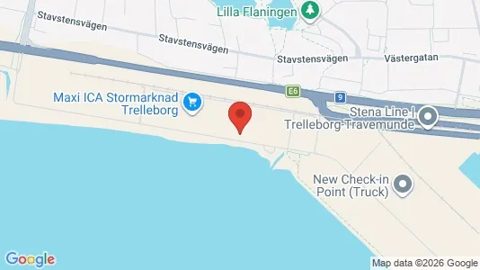 Affärslokaler att hyra i Trelleborg - kort over placeringen