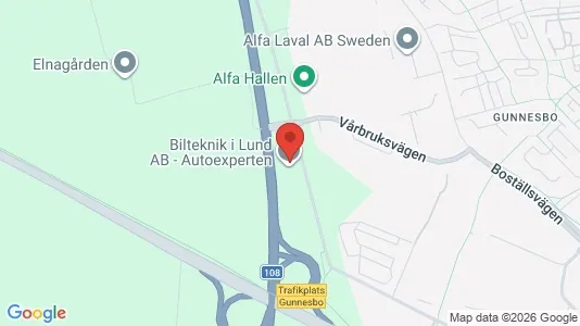 Coworking spaces att hyra i Lund - kort over placeringen