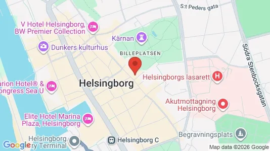 Kontorslokaler att hyra i Helsingborg - kort over placeringen