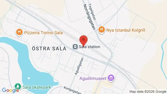 Affärslokaler till försäljning i Sala - kort over placeringen