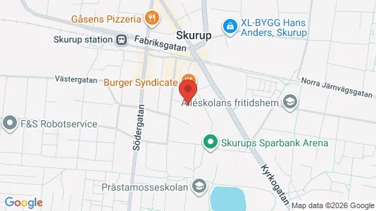 Affärslokaler till försäljning i Skurup - kort over placeringen