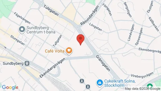 Garage att hyra i Solna - kort over placeringen