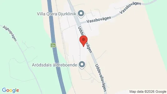 Affärslokaler att hyra i Uddevalla - kort over placeringen