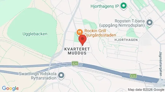 Affärslokaler att hyra i Gärdet/Djurgården - kort over placeringen