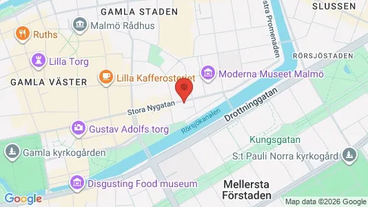 Affärslokaler att hyra i Malmö Centrum - kort over placeringen