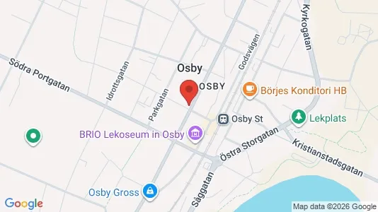Affärslokaler att hyra i Osby - kort over placeringen
