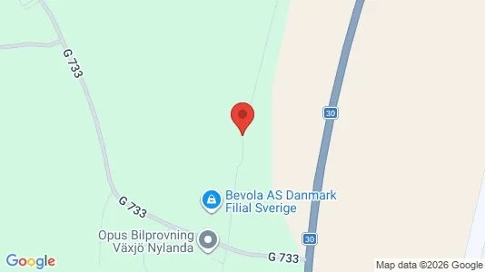 Industrilokaler till försäljning i Växjö - kort over placeringen