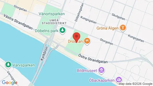 Affärslokaler till försäljning i Umeå - kort over placeringen