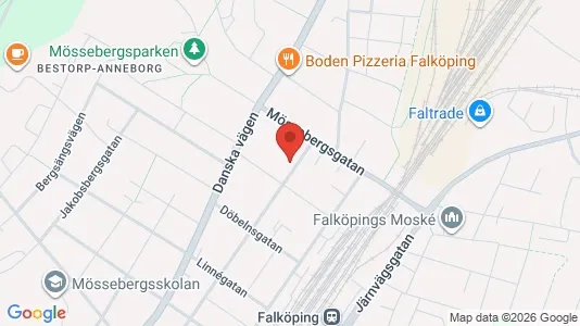 Affärslokaler att hyra i Falköping - kort over placeringen