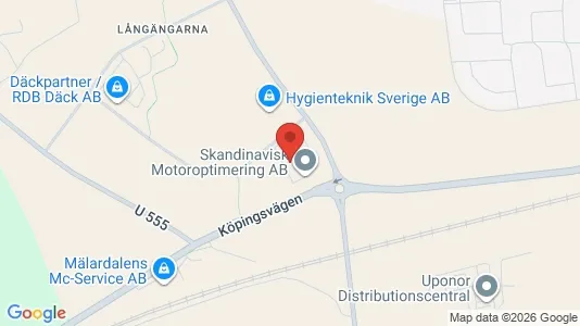Lagerlokaler att hyra i Västerås - kort over placeringen