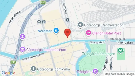 Kontorslokaler att hyra i Göteborg Centrum - kort over placeringen