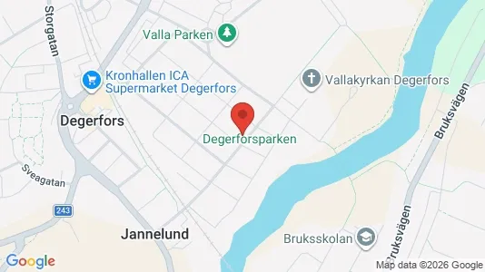 Affärslokaler till försäljning i Degerfors - kort over placeringen