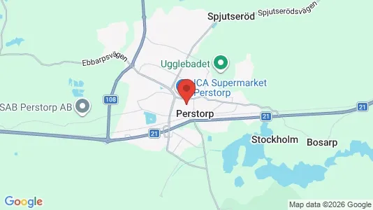 Affärslokaler att hyra i Perstorp - kort over placeringen