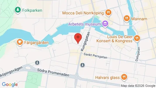 Kontorslokaler att hyra i Norrköping - kort over placeringen
