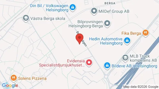 Affärslokaler att hyra i Helsingborg - kort over placeringen