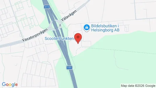 Affärslokaler att hyra i Helsingborg - kort over placeringen