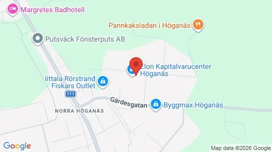 Affärslokaler att hyra i Höganäs - kort over placeringen
