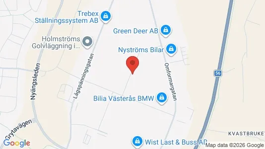 Affärslokaler till försäljning i Västerås - kort over placeringen