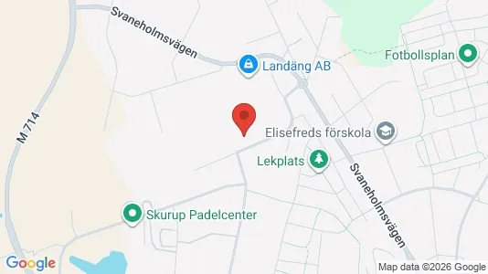 Fastighetsmarker att hyra i Skurup - kort over placeringen