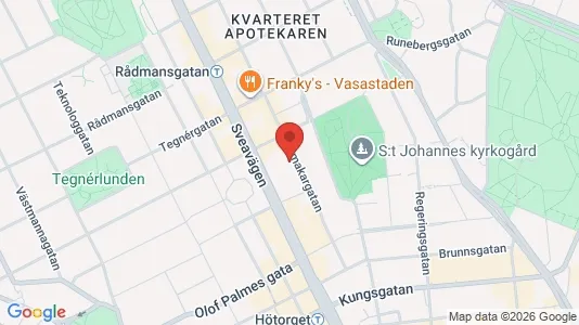 Kontorslokaler att hyra i Stockholm Innerstad - kort over placeringen