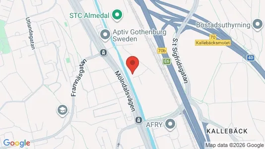 Kontorslokaler att hyra i Johanneberg - kort over placeringen