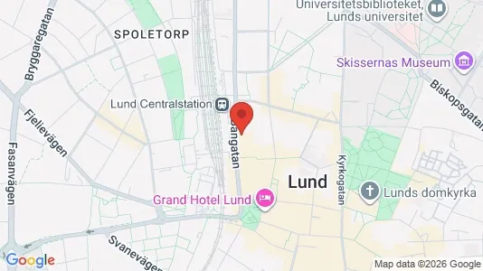 Kontorslokaler att hyra i Lund - kort over placeringen