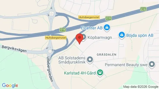 Kontorslokaler att hyra i Karlstad - kort over placeringen