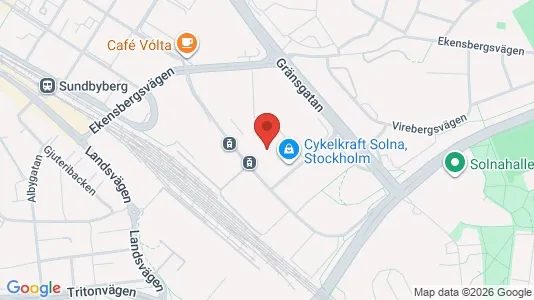 Kontorslokaler att hyra i Solna - kort over placeringen