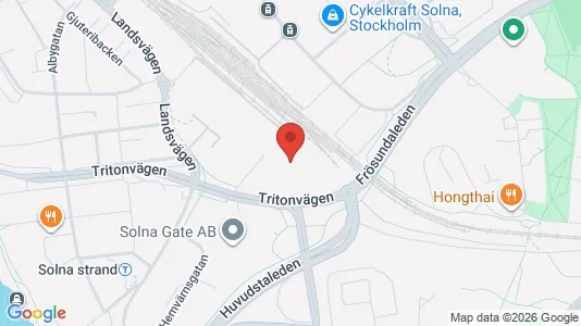Kontorslokaler att hyra i Solna - kort over placeringen