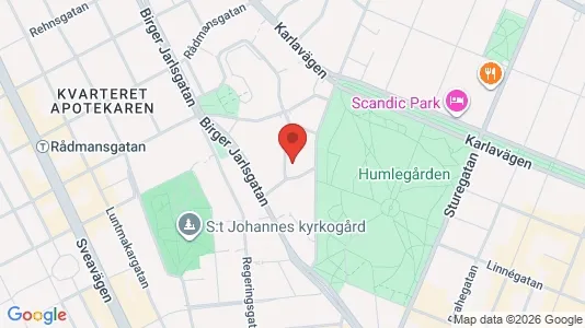 Kontorslokaler att hyra i Östermalm - kort over placeringen