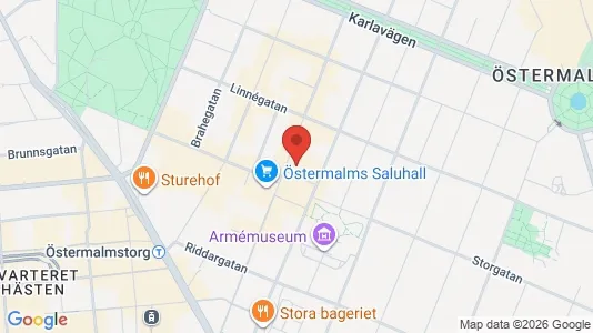 Kontorslokaler att hyra i Östermalm - kort over placeringen