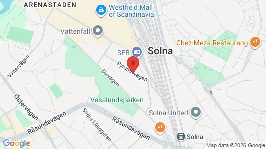 Coworking spaces att hyra i Solna - kort over placeringen