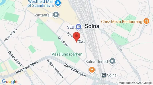 Coworking spaces att hyra i Solna - kort over placeringen