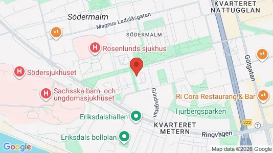 Affärslokaler att hyra i Södermalm - kort over placeringen