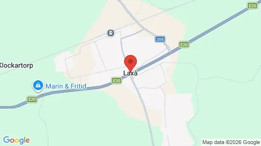 Butikslokaler till försäljning i Laxå - kort over placeringen