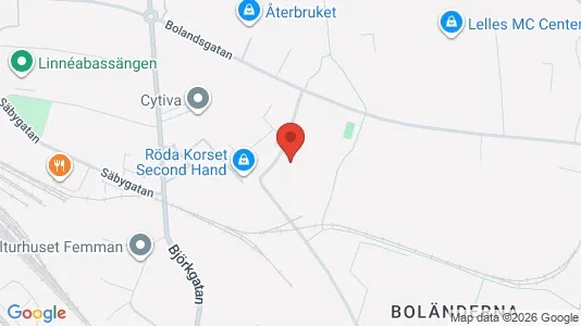 Lagerlokaler att hyra i Uppsala - kort over placeringen