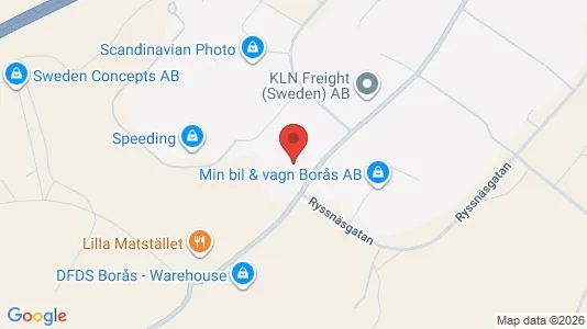 Affärslokaler till försäljning i Borås - kort over placeringen