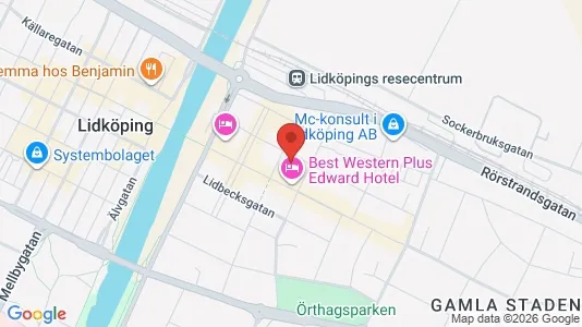 Affärslokaler att hyra i Lidköping - kort over placeringen