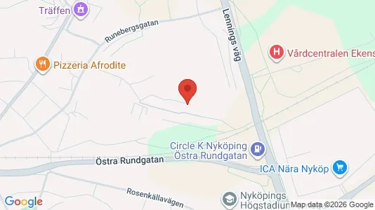 Affärslokaler att hyra i Nyköping - kort over placeringen