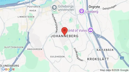 Affärslokaler att hyra i Johanneberg - kort over placeringen