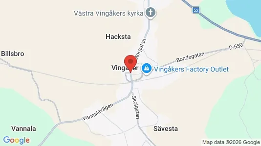 Affärslokaler att hyra i Vingåker - kort over placeringen