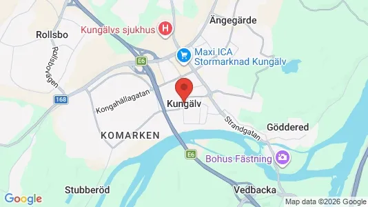 Affärslokaler att hyra i Kungälv - Bild från Google Street View