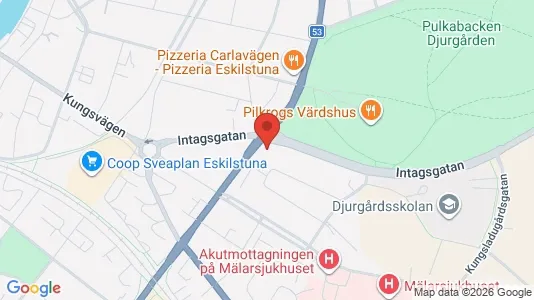 Bostadsfastigheter till försäljning i Eskilstuna - kort over placeringen