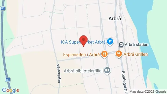 Affärslokaler att hyra i Bollnäs - kort over placeringen