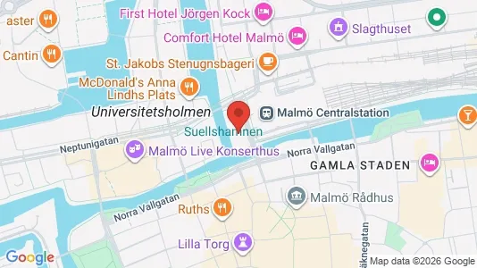 Kontorslokaler att hyra i Malmö Centrum - Bild från Google Street View