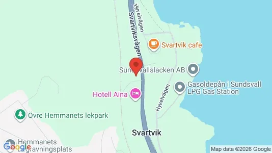 Bostadsfastigheter till försäljning i Sundsvall - kort over placeringen