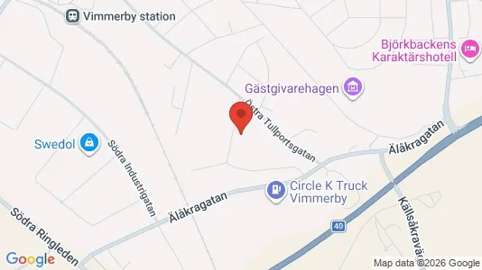 Affärslokaler att hyra i Vimmerby - kort over placeringen